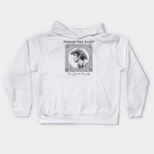 Townes Van Zandt Vintage Retro Style Fanart Design Kids Hoodie